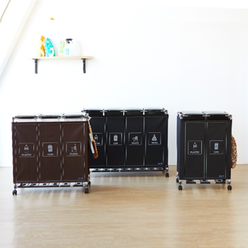 센스큐 이지핏 가정용 32L 분리수거함 휴지통 쓰레기통 재활용 카페 사무실 정리